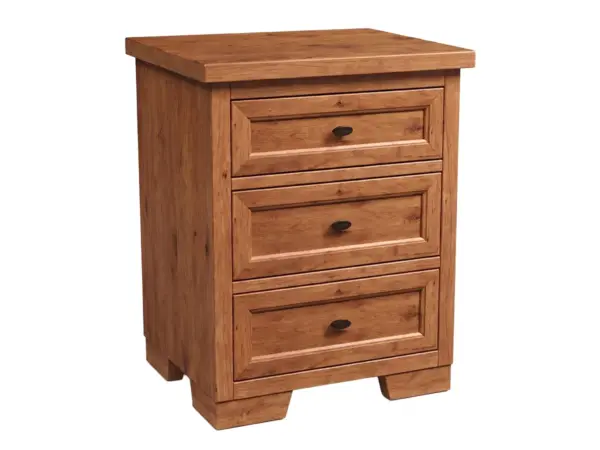 Farmhouse Three Drawer Nightstand