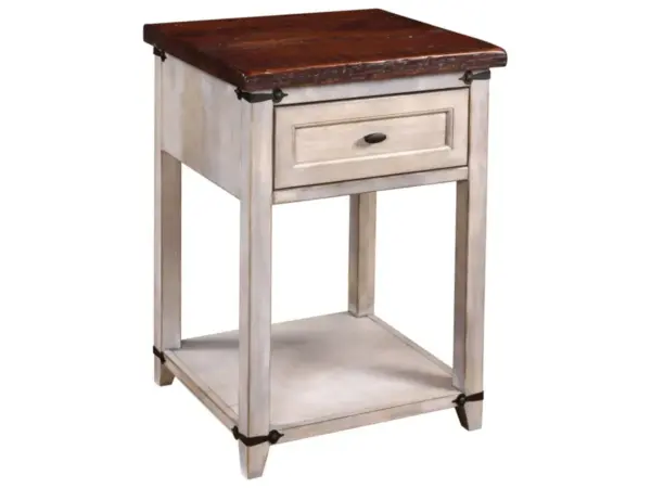 Farmhouse Heritage One Drawer Open Nightstand