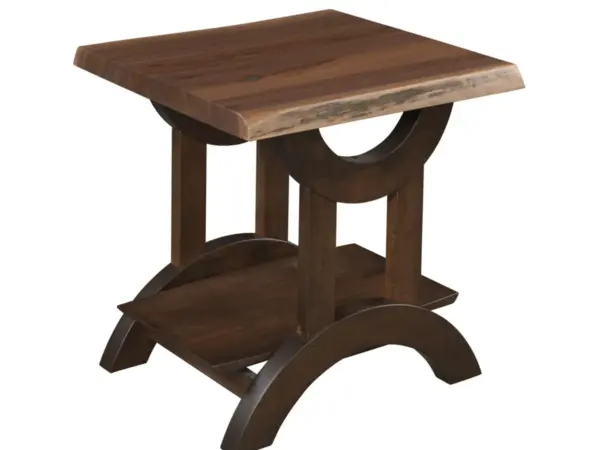 Gateway End Table With Live Edge Top