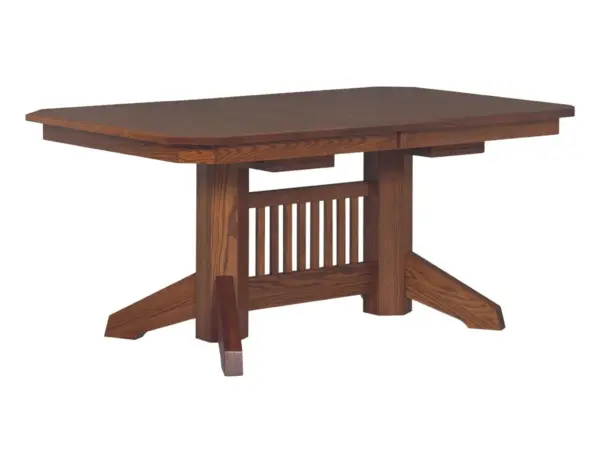 Franklin Mission Double Pedestal Table